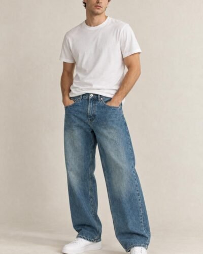 Jeans a gamba ampia