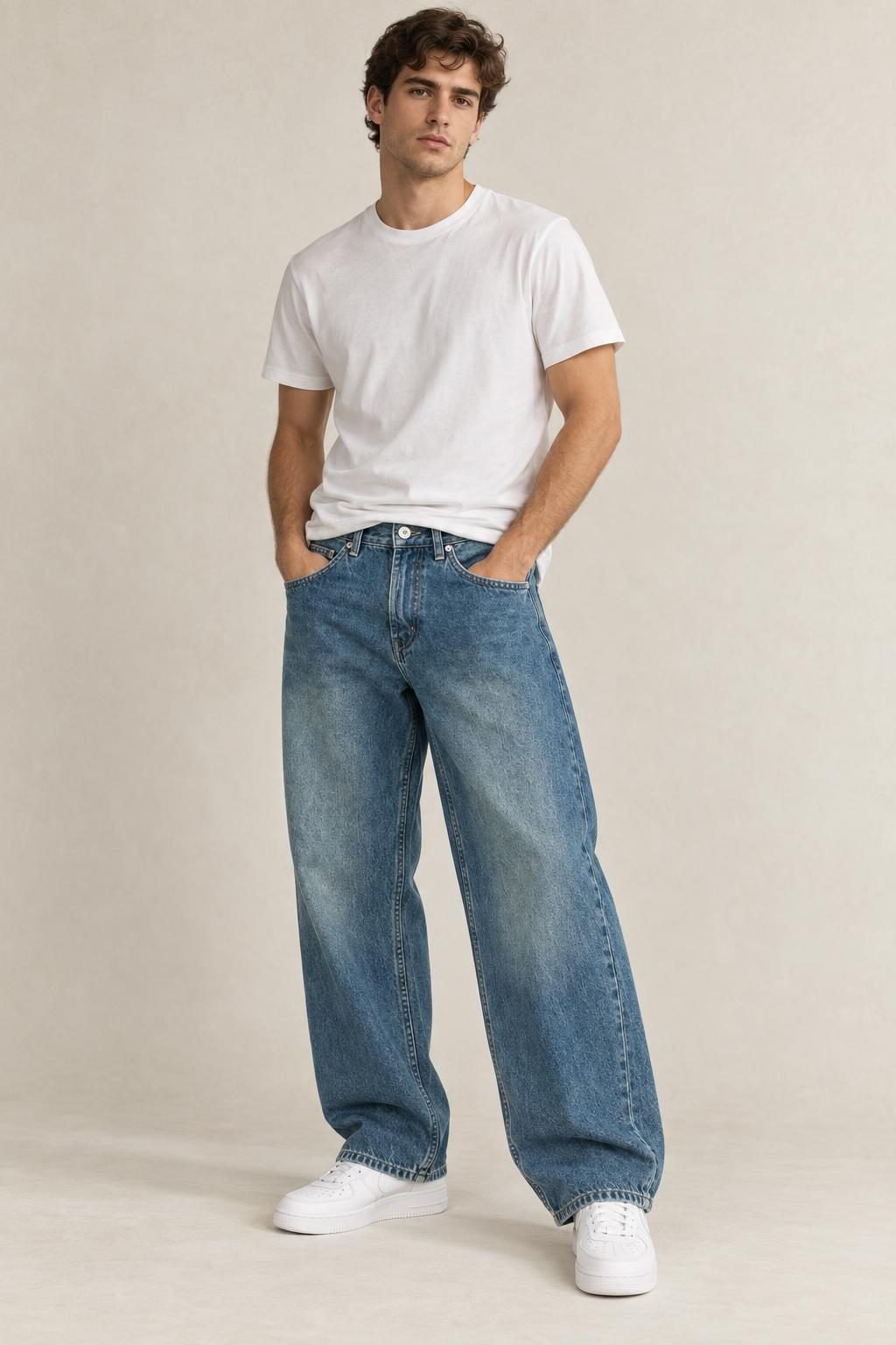 Jeans a gamba ampia