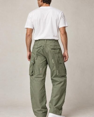 Pantaloni cargo verdi