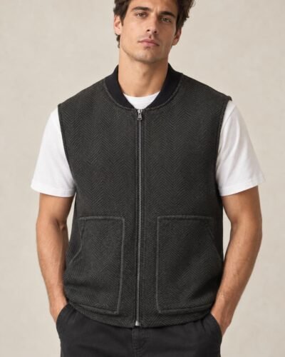 Gilet in lana zippato