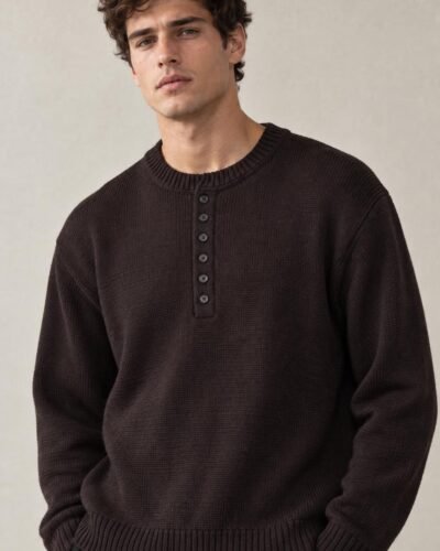Maglione marrone in lana