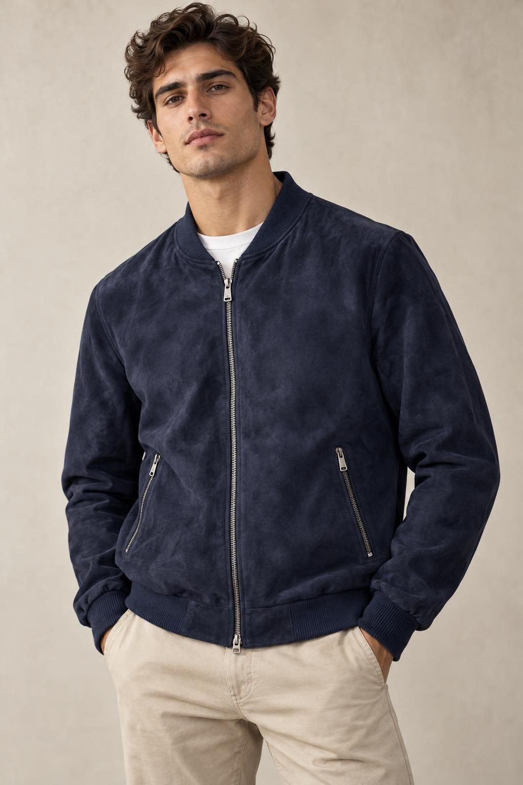 Bomber Scamosciato