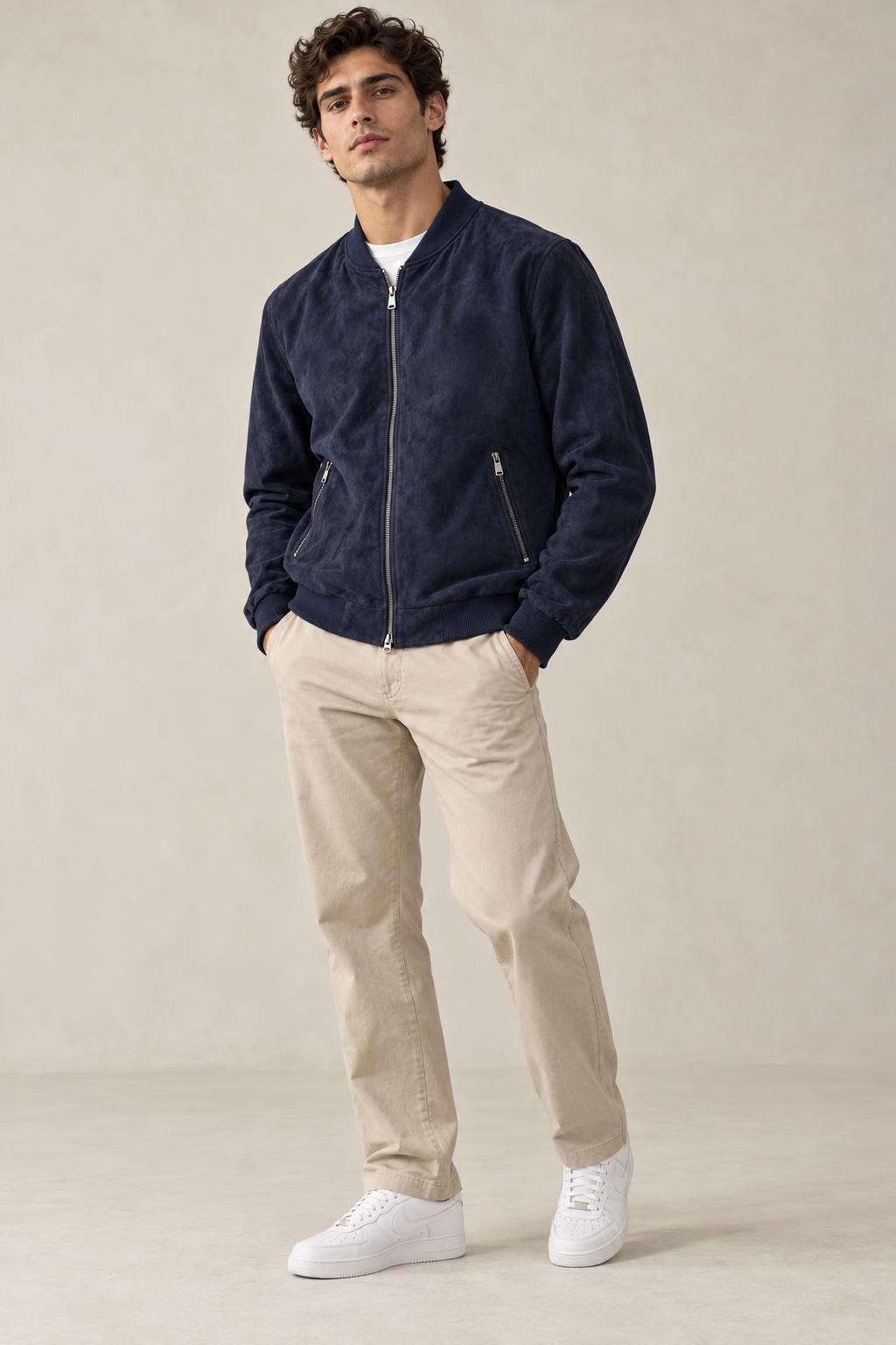 Bomber Scamosciato