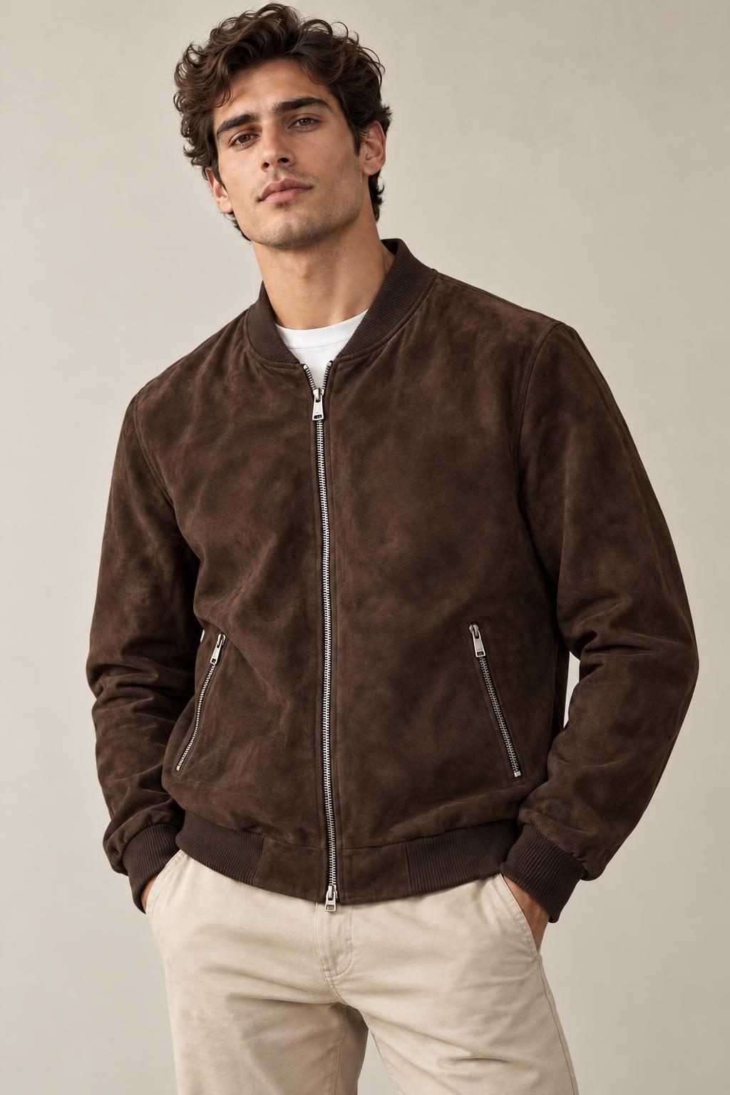 Bomber Scamosciato